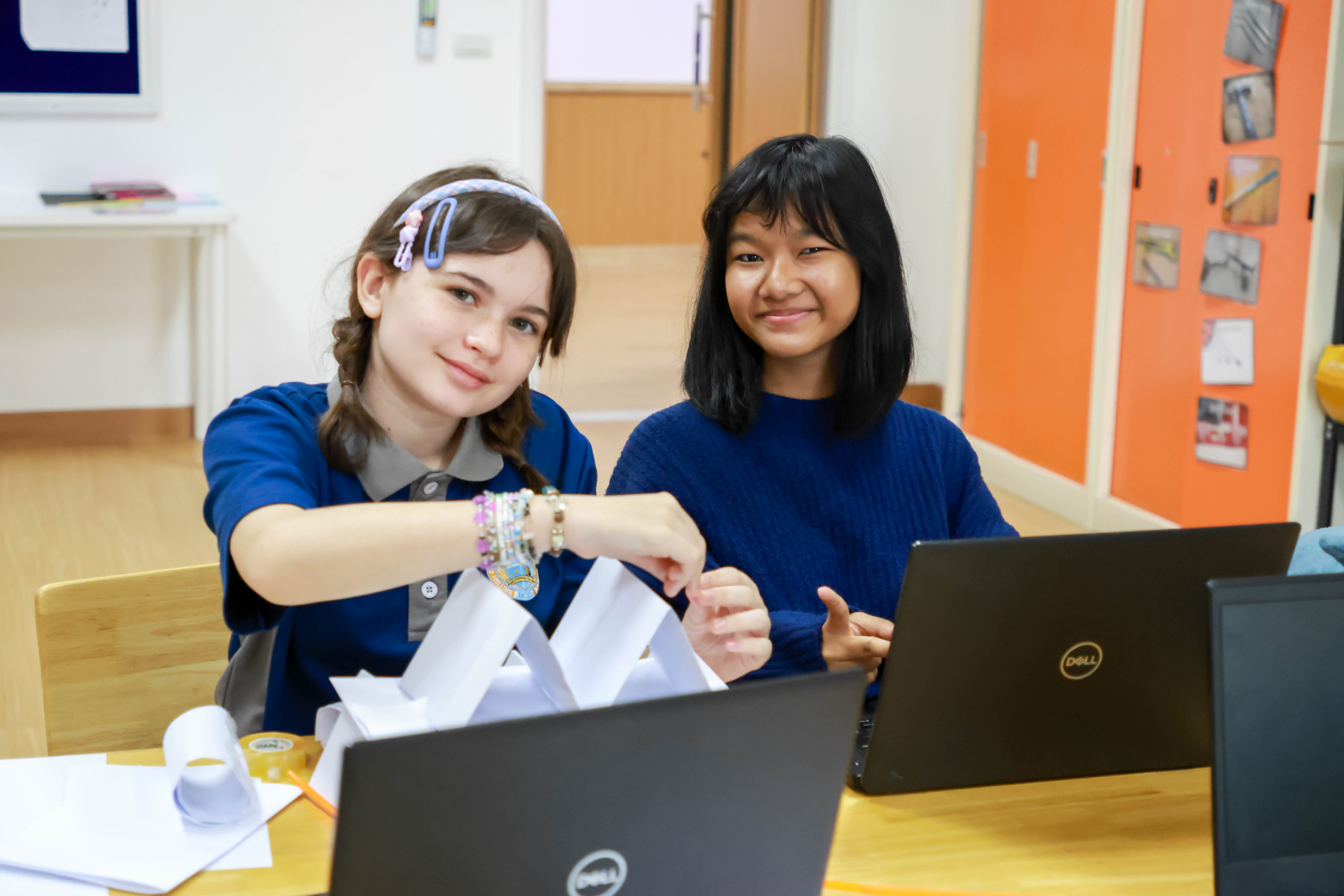 BCIS students collaborating on a project