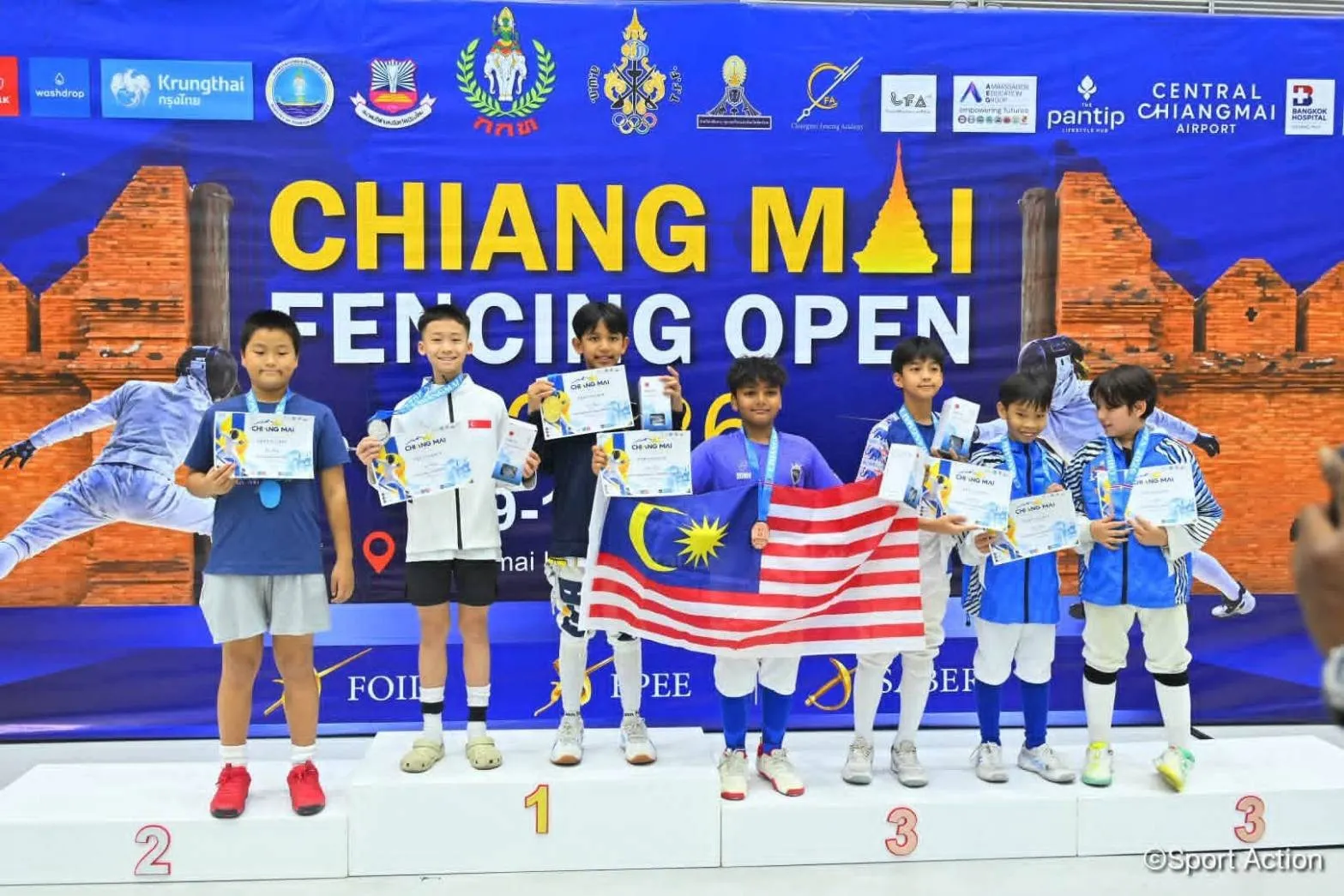 Photo for: Pluem and Primprim at the Chiang Mai Fencing Open 2026