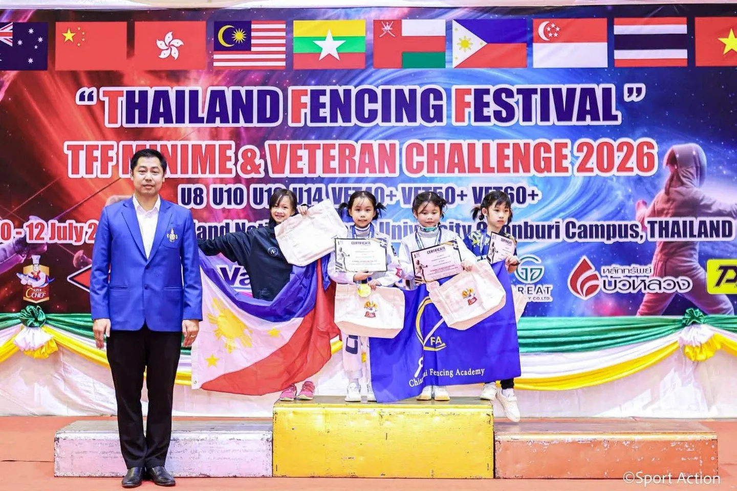 Primprim on the podium at the TFF Mini Fencing & International Challenge 2026